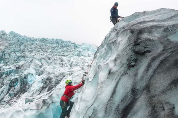 Escalade de glace à Skaftafell