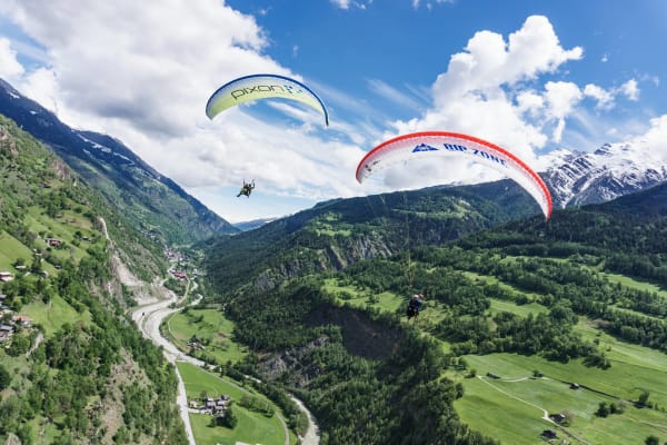 Summer Tandem Paragliding over Aletsch from Brig