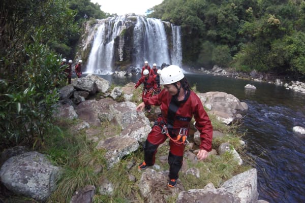 Descent of the Bassin Bœuf Canyon in Sainte-Suzanne, Reunion Island