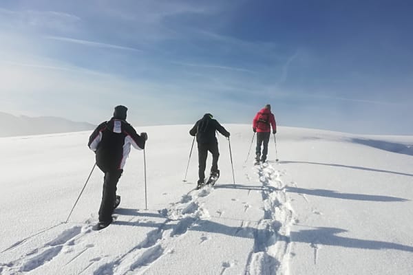 Raquettes à neige à Attersee