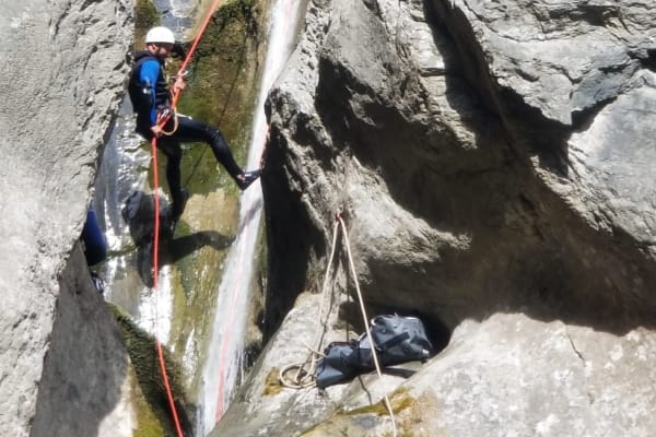 Descent of the Pussy Canyon near Courchevel