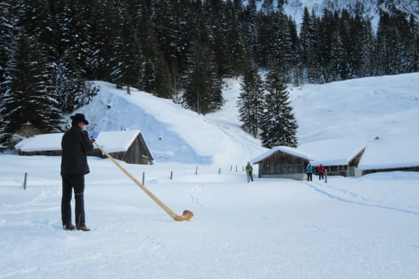 Randonnée en raquettes au Son du Cor des Alpes à Morzine, Portes du Soleil