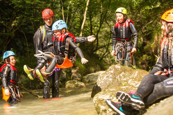Beginner Canyoning in the Rio Nero Torrent near Arco