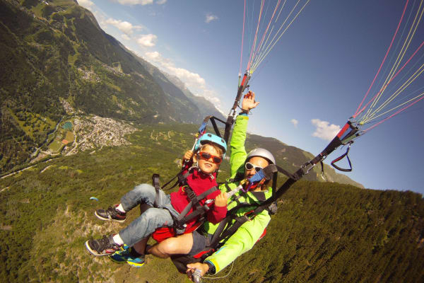Tandem Paragliding Flight in La Plagne from Champagny-en-Vanoise