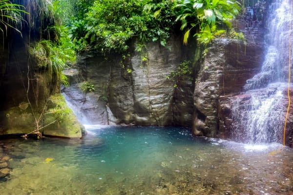 Canyoning in Bois Malaisé near the Soufrière