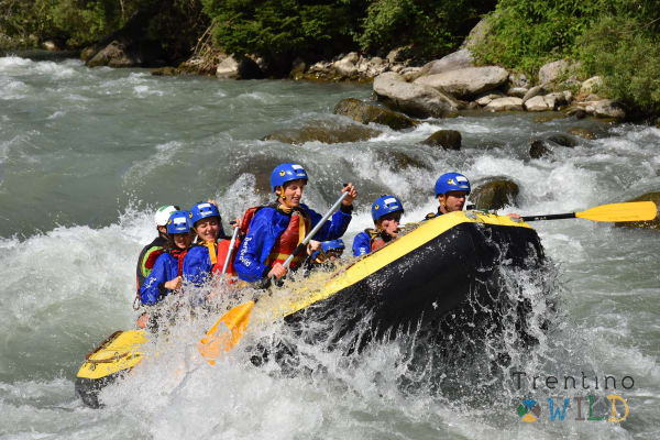 Rafting down the Noce River from Monclassico, Val di Sole