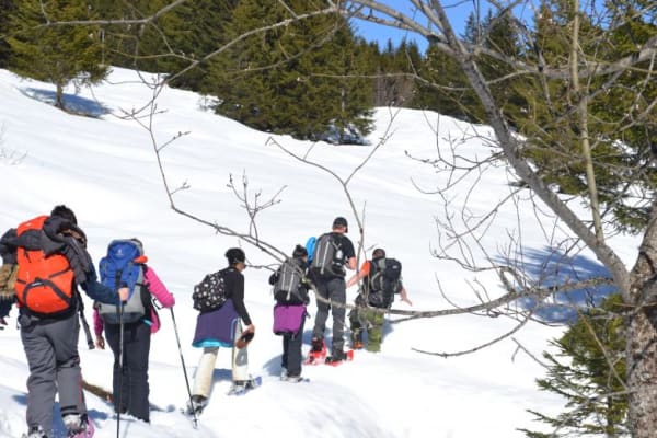 Schneeschuhwandern in La Clusaz, Massif des Aravis