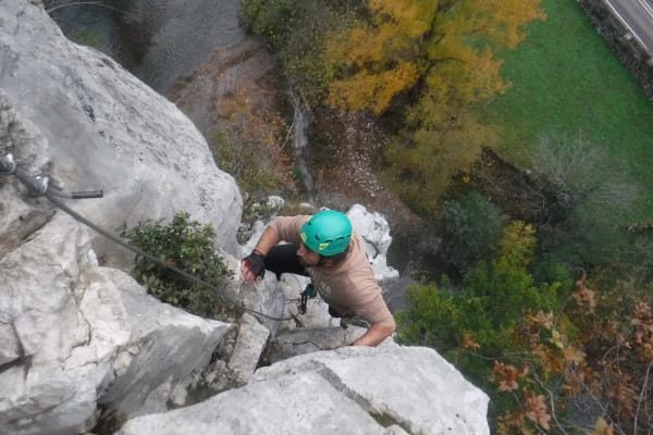 Via Ferrata el Milar, in the Hermida Gorge, Picos de Europa