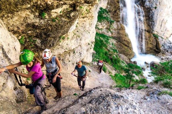 Via Ferrata Fanes Waterfalls near Cortina d’Ampezzo
