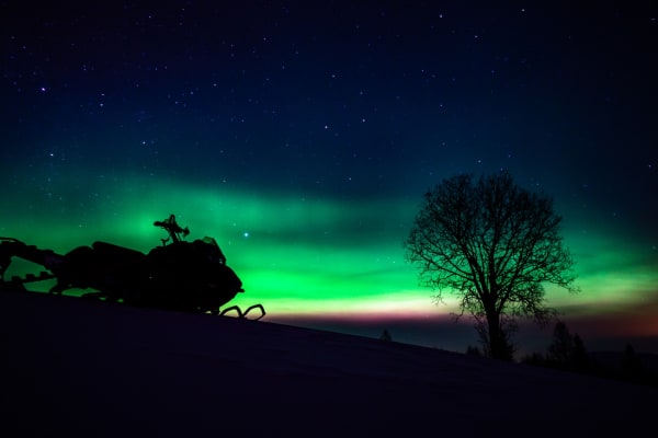 Northern Lights Snowmobile Safari from Mosjøen