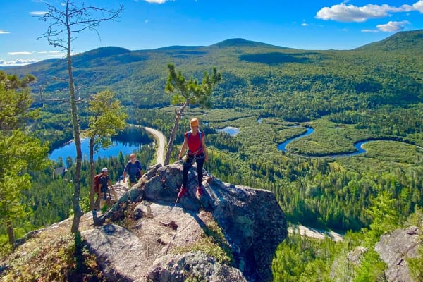 Via ferrata of the Lynx in Charlevoix