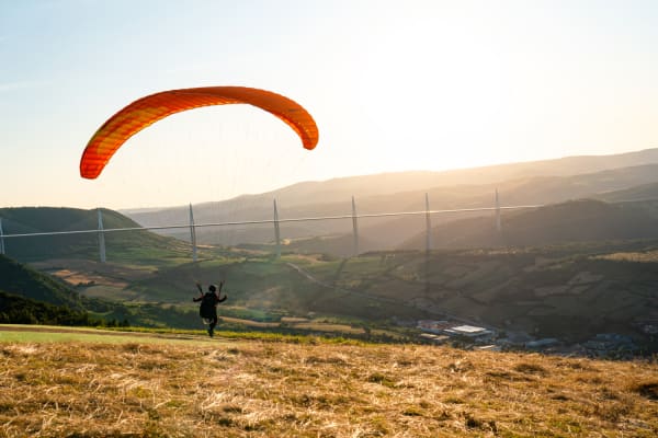 First Tandem Paragliding Flight in Millau