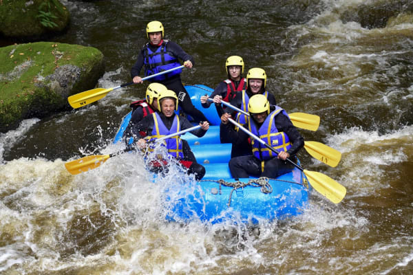Rafting on the Chalaux River in the Morvan Regional Nature Park, Burgundy