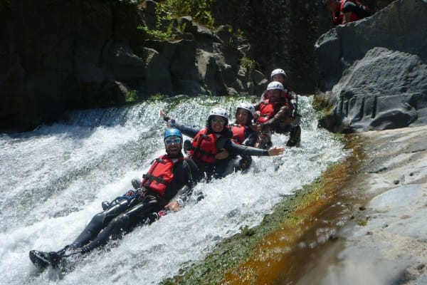 River Trekking in the Alcantara Gorges near Taormina