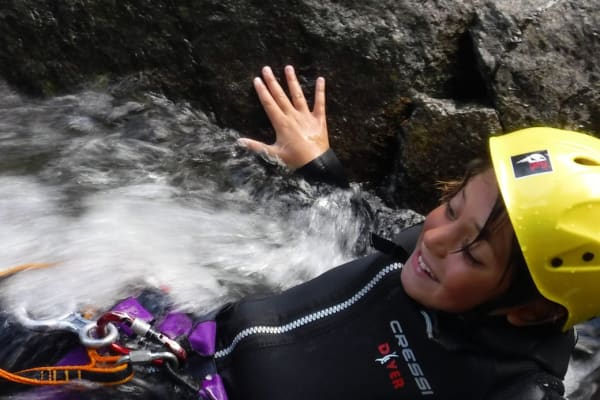 Family Canyoning on the Chalamy Torrent near Aosta