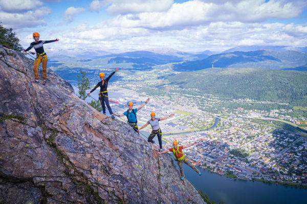 Via Ferrata to the Summit of Øyfjellet and Zipline from Mosjøen