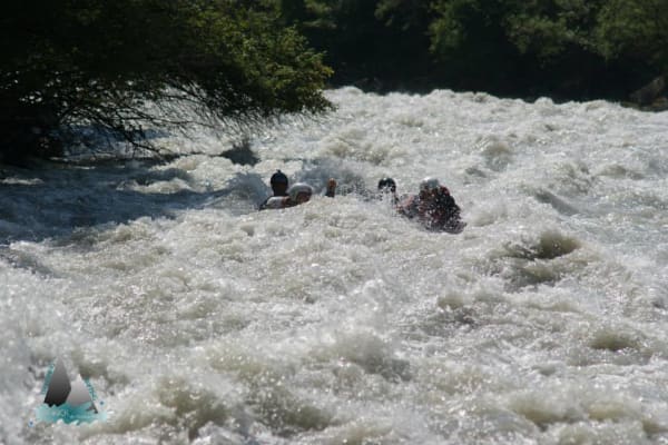 Rafting on the Ötztaler Ache in the Tyrol