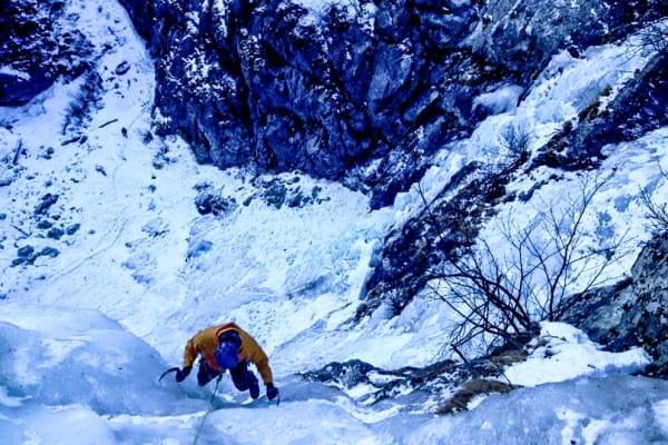 Escalade sur glace à Andalo