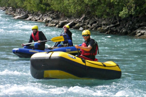 Canoraft excursion on the river Lech in Tyrol