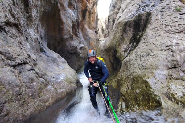 Mortitx canyon in Serra de Tramuntana, from Pollensa, Mallorca