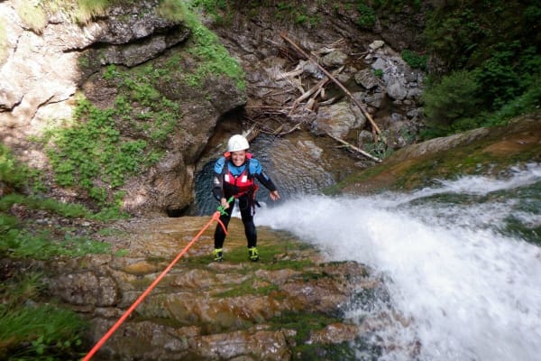 Sporty Canyoning in Rio Nero Canyon near Lake Ledro