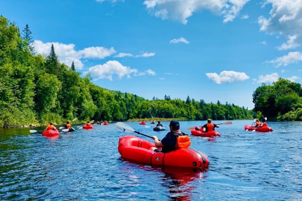 Packraft on the Montmorency River from Sainte-Brigitte-de-Laval, near Quebec City