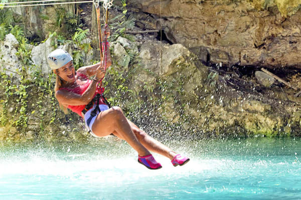 Canyoning and Zipline at the Polylimnio Waterfalls near Kalamata
