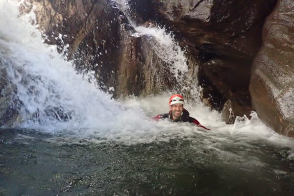 Eaux Rousses canyon in La Léchère near Méribel
