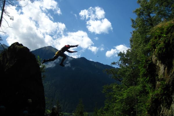Canyoning at Alpenrosenklamm Gorge in Ötztal