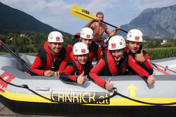 Rafting on the Imster Schlucht near Ötztal, Tyrol