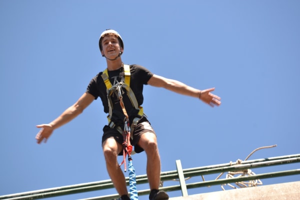 Bungee Jumping from the Arbo cross-border bridge between Portugal and Spain