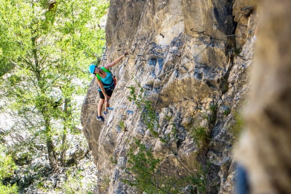 Via Ferrata in the Durance Gorges near Briançon