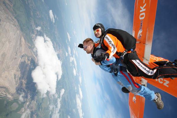 Tandem skydive over Prague