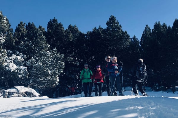 Schneeschuhwandern in Les Angles, Pyrénées-Orientales