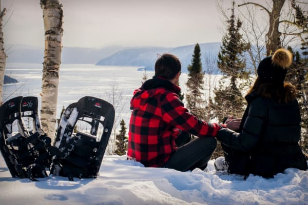 Schneeschuhwandern in Tadoussac