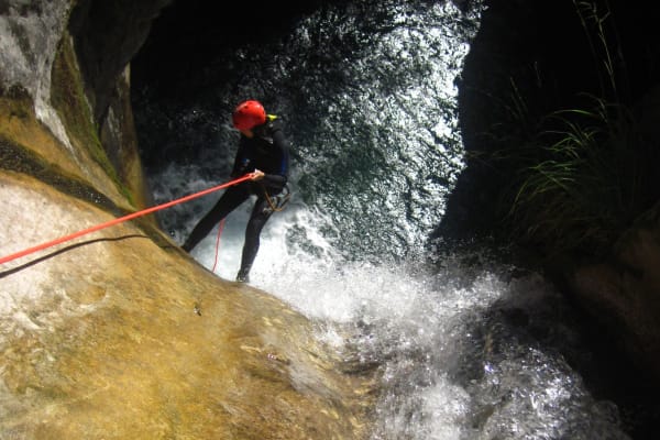 Sporty Canyoning on the Chalamy Torrent near Aosta