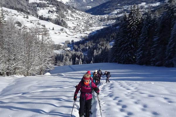 Schneeschuhwandern in Les Gets, Portes du Soleil