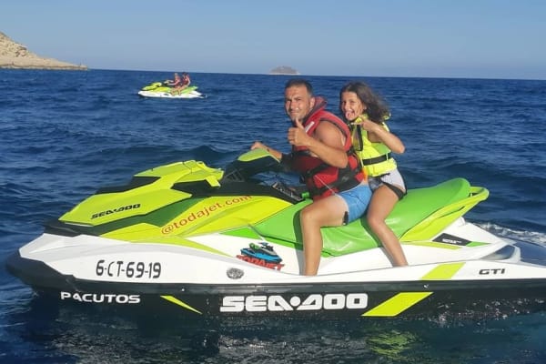 Jet ski excursions along the skyline of Benidorm