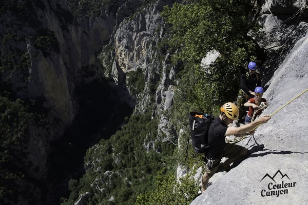 Via Cordata of Trou du Renard in the Verdon Gorge