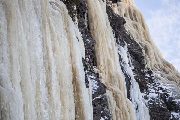 Escalade sur glace à Bas-Saint-Laurent