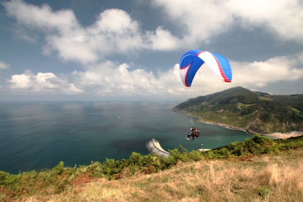 Tandem Paragliding Flight over Donostia-San Sebastian
