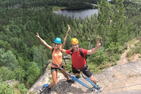 Via ferrata of the Falcon in Charlevoix