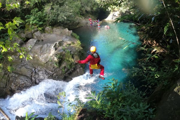 Canyoning in Langevin River, Saint-Joseph