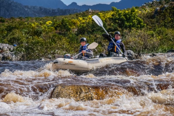 Rafting on Palmiet River in Kogelberg Nature Reserve, South Africa
