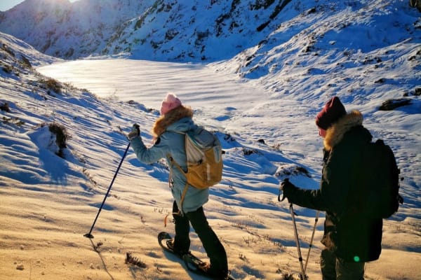 Schneeschuhwandern in Bergen