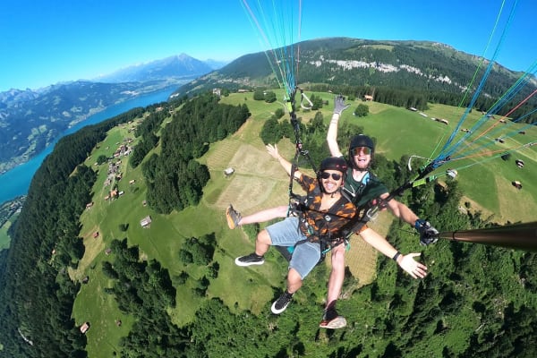 Paragliding Flight in Vercorin, near Sierre