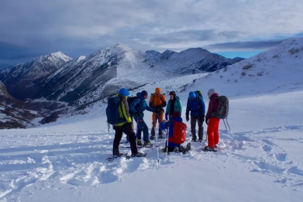 Randonnée raquettes et bivouac hivernal à côté de Mijanès