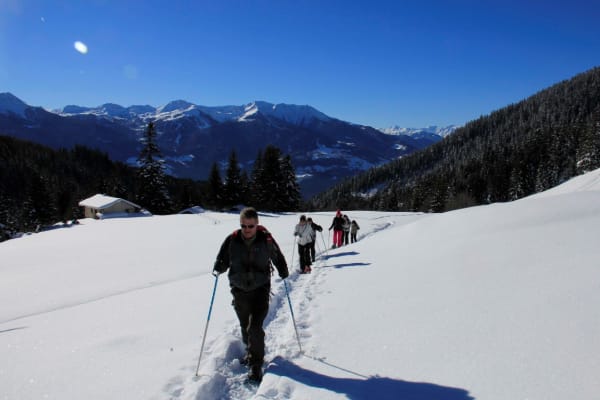 Schneeschuhwandern in Moûtier, Les Trois Vallées