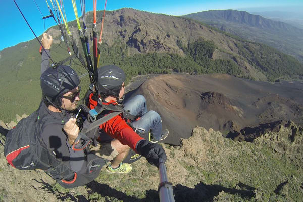 Paragliding in Teide Natural Park, Tenerife