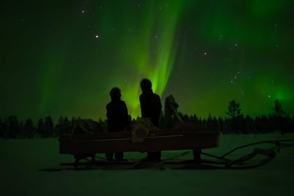 Chasse aux aurores boréales à Inari